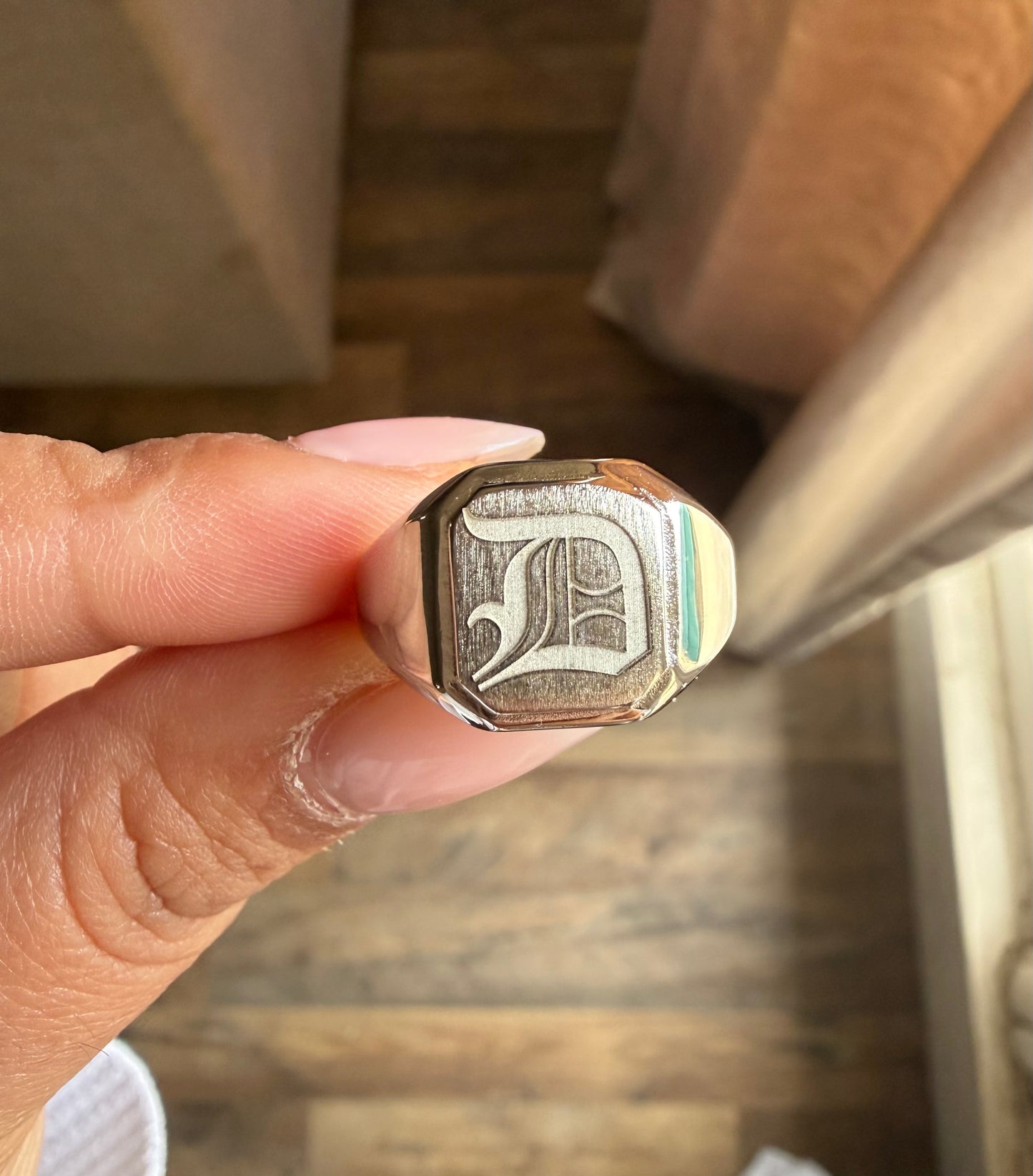 Silver signet ring