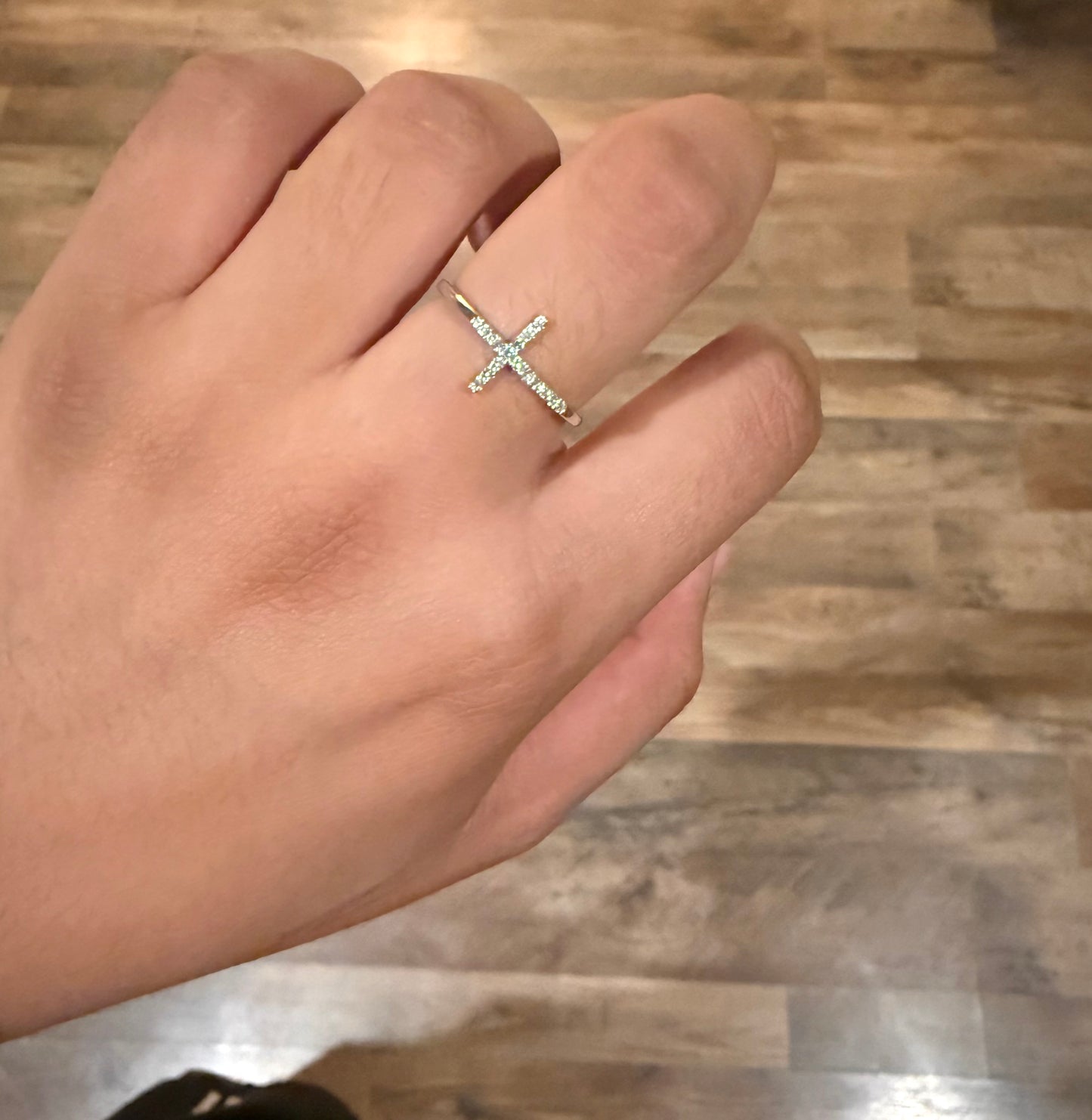 East West Diamond Cross Ring