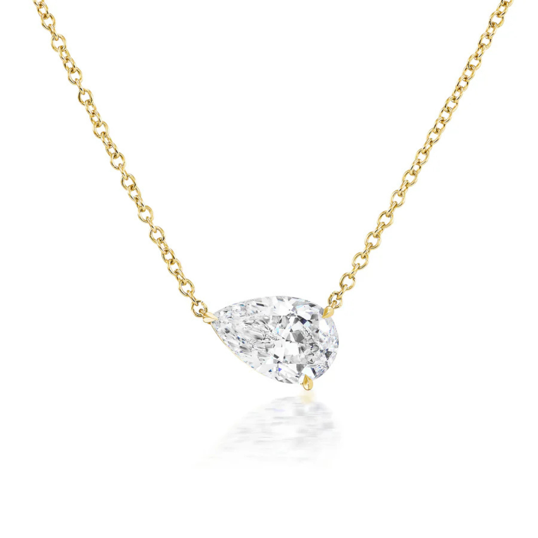 Tear Drop Solitaire Necklace