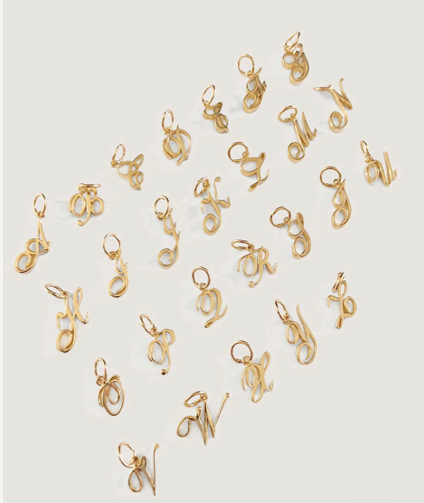 Script letter pendant