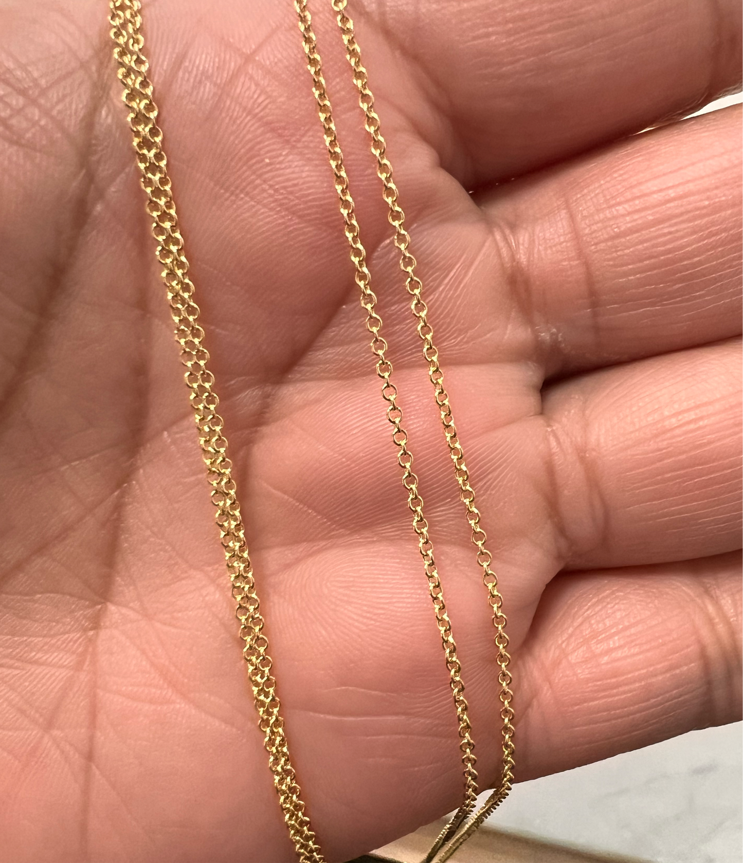 14K cable chain