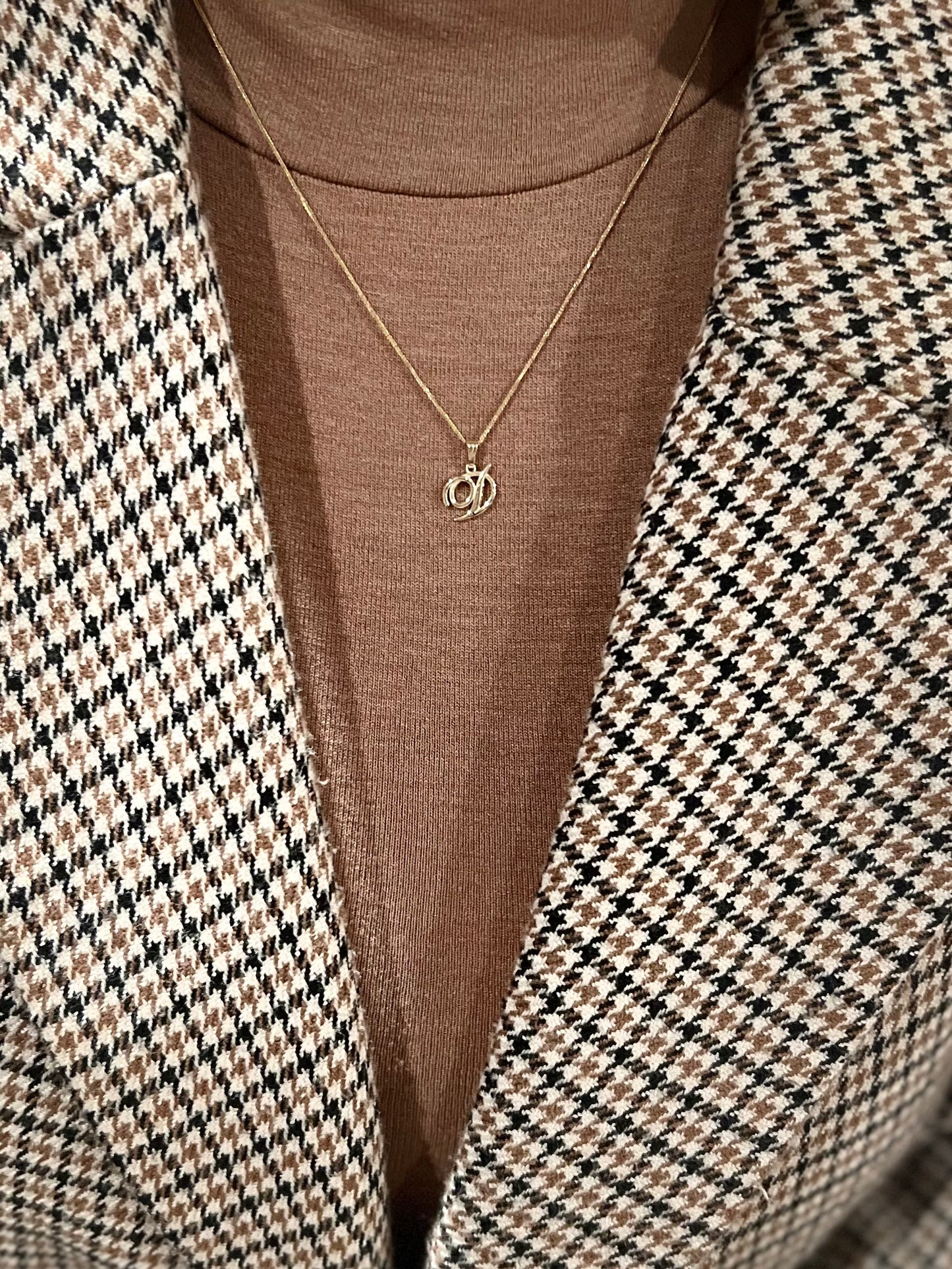 Script letter pendant