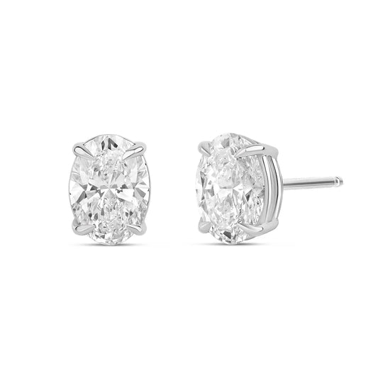 Oval Diamond Studs