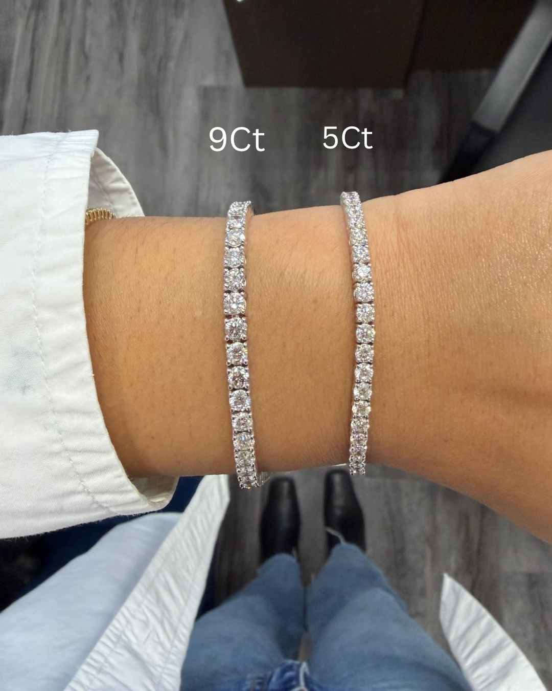 14K lab diamond tennis bracelet