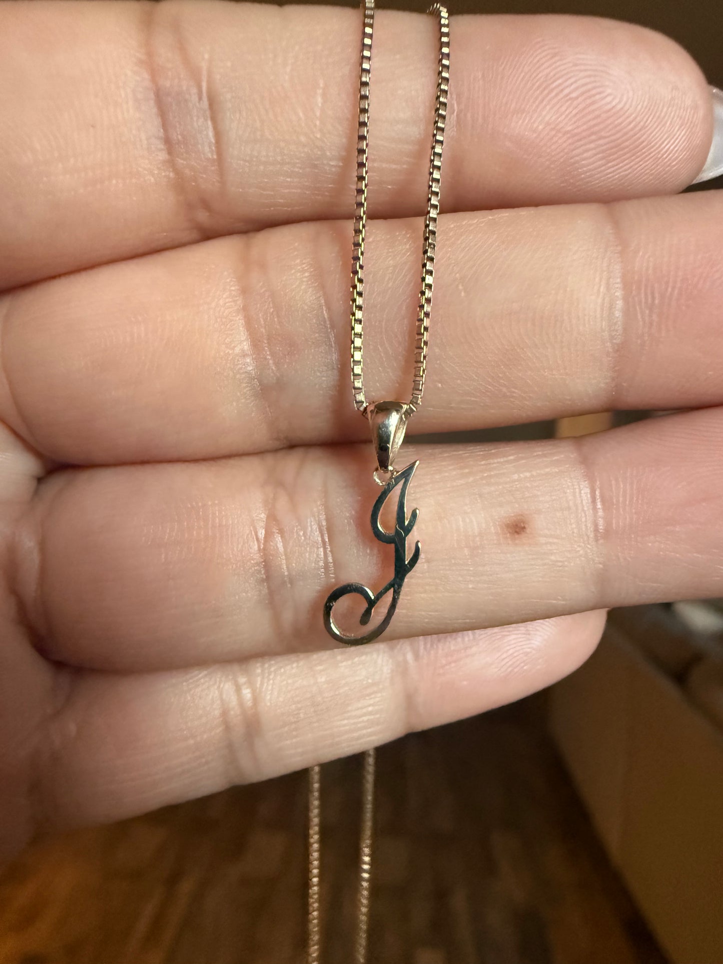 Script letter pendant