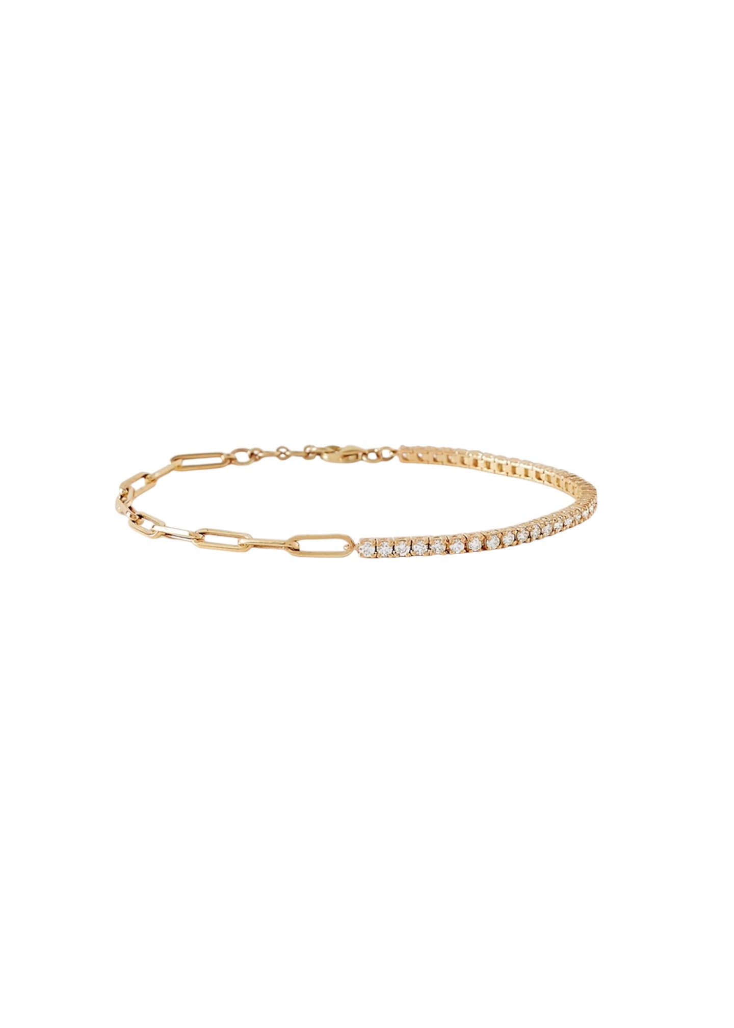 Nora Diamond and paperclip Bracelet