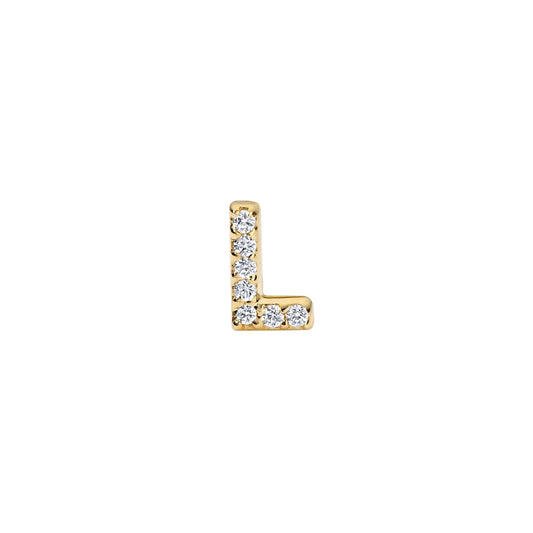 Diamond letter studs