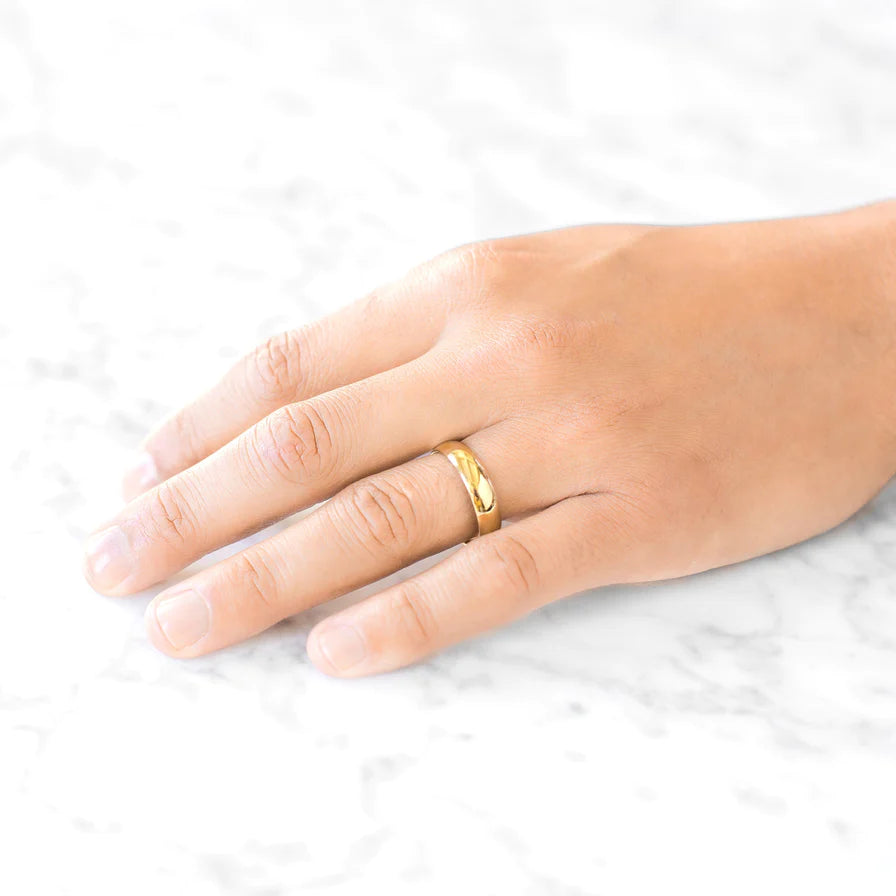 High polished dome band