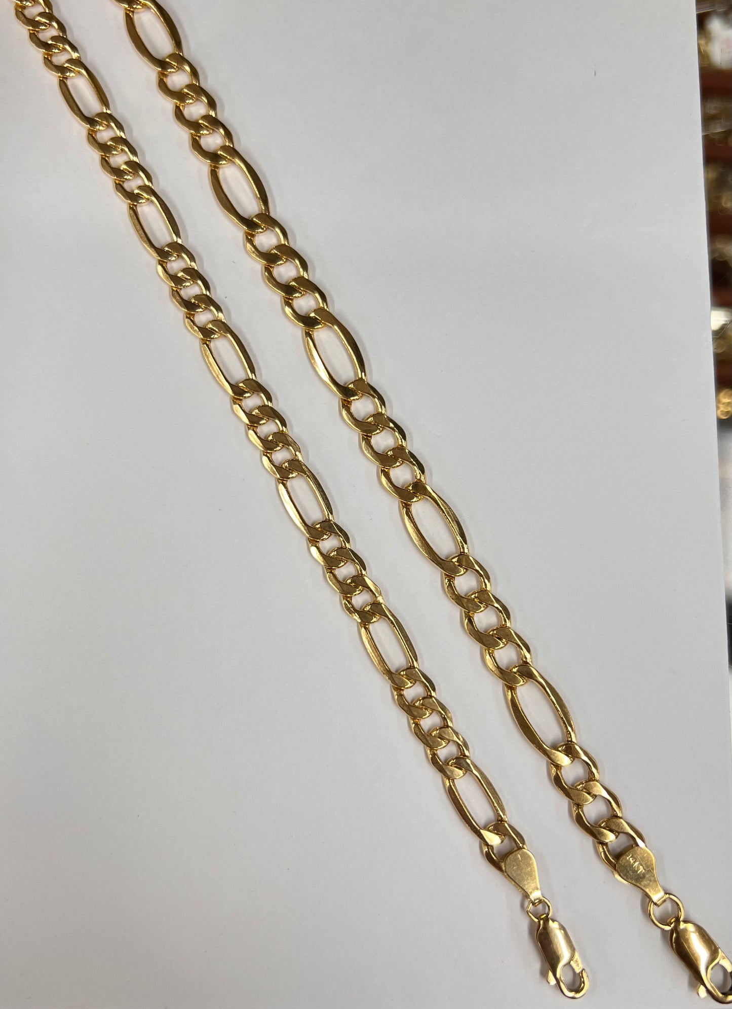 14K Figaro bracelet