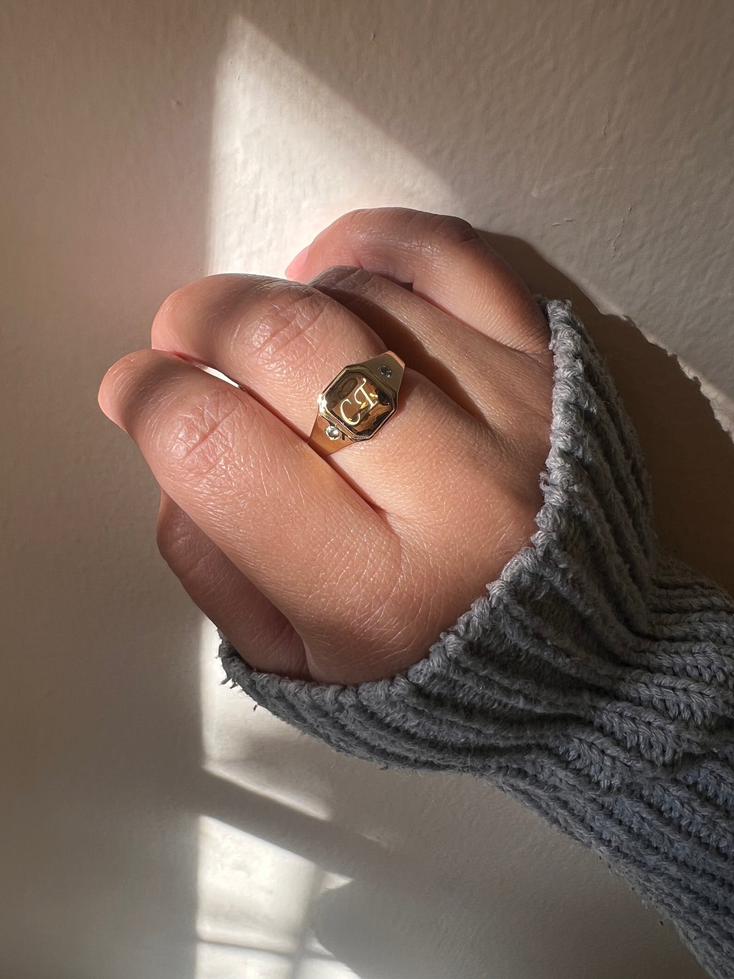 14K Felix signet ring