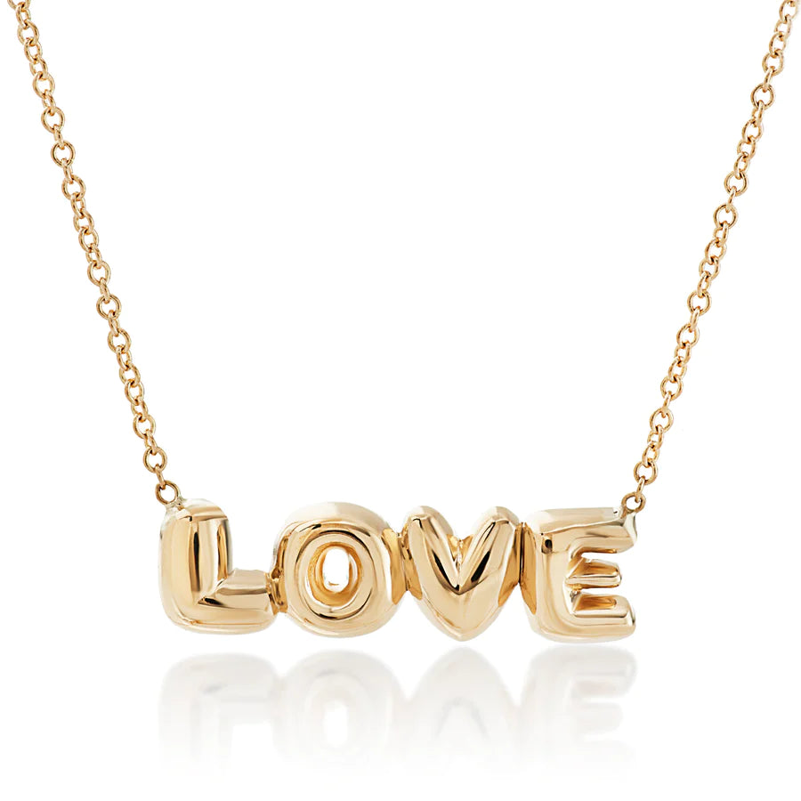 14K Bubble Name Necklace