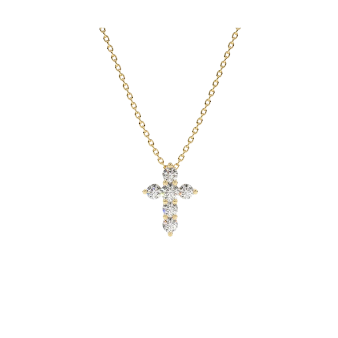 14K Diamond cross