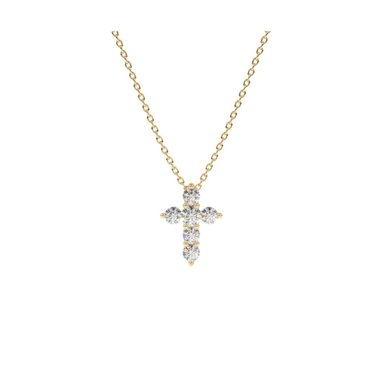 14K Diamond cross