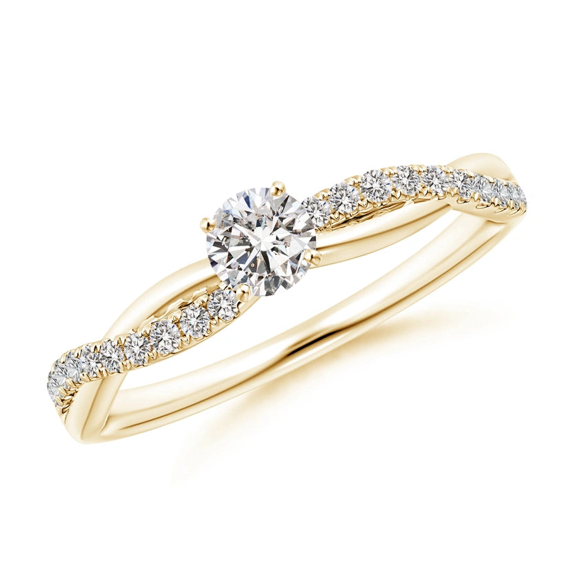 Diamond twist ring