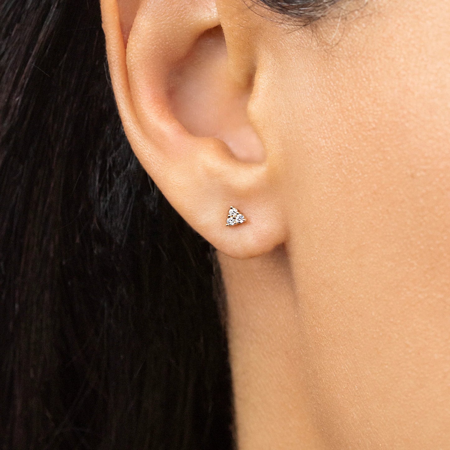 Trio diamond stud