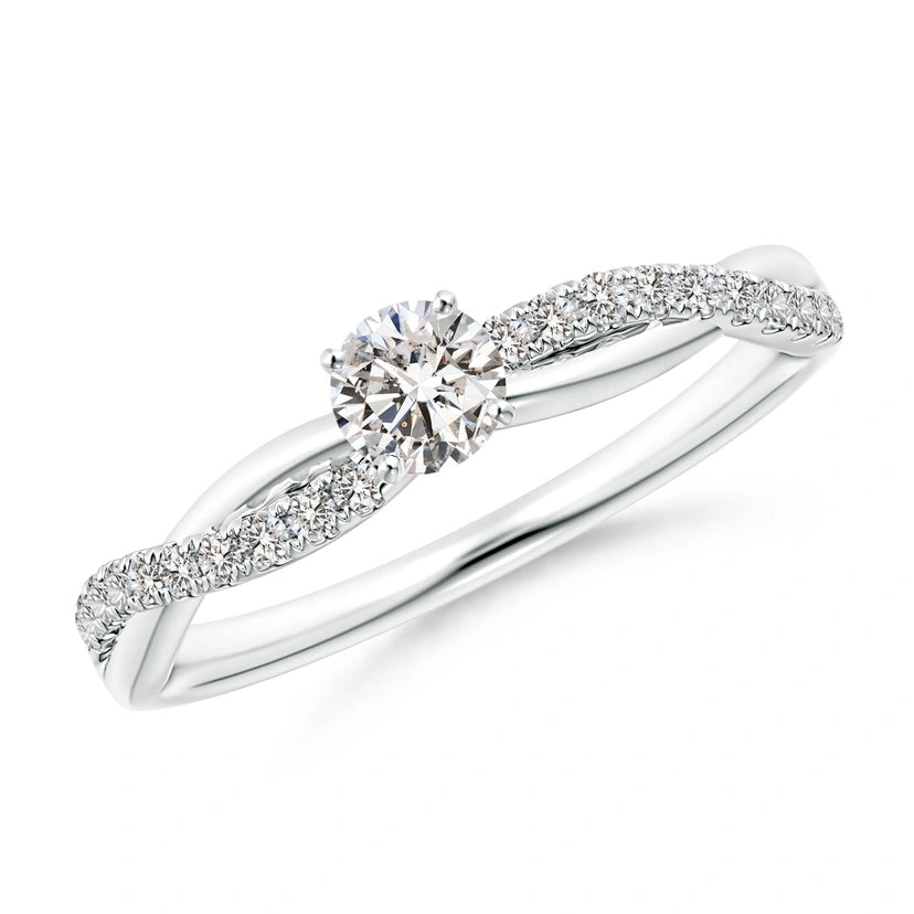 Diamond twist ring