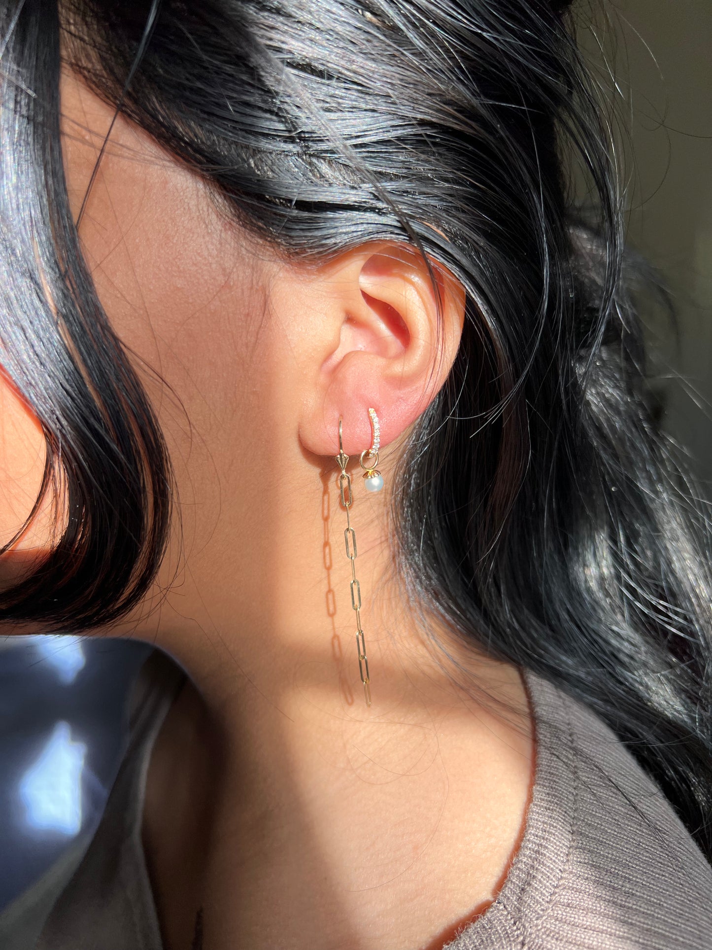 Paper clip earrings