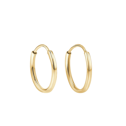 14K endless hoops