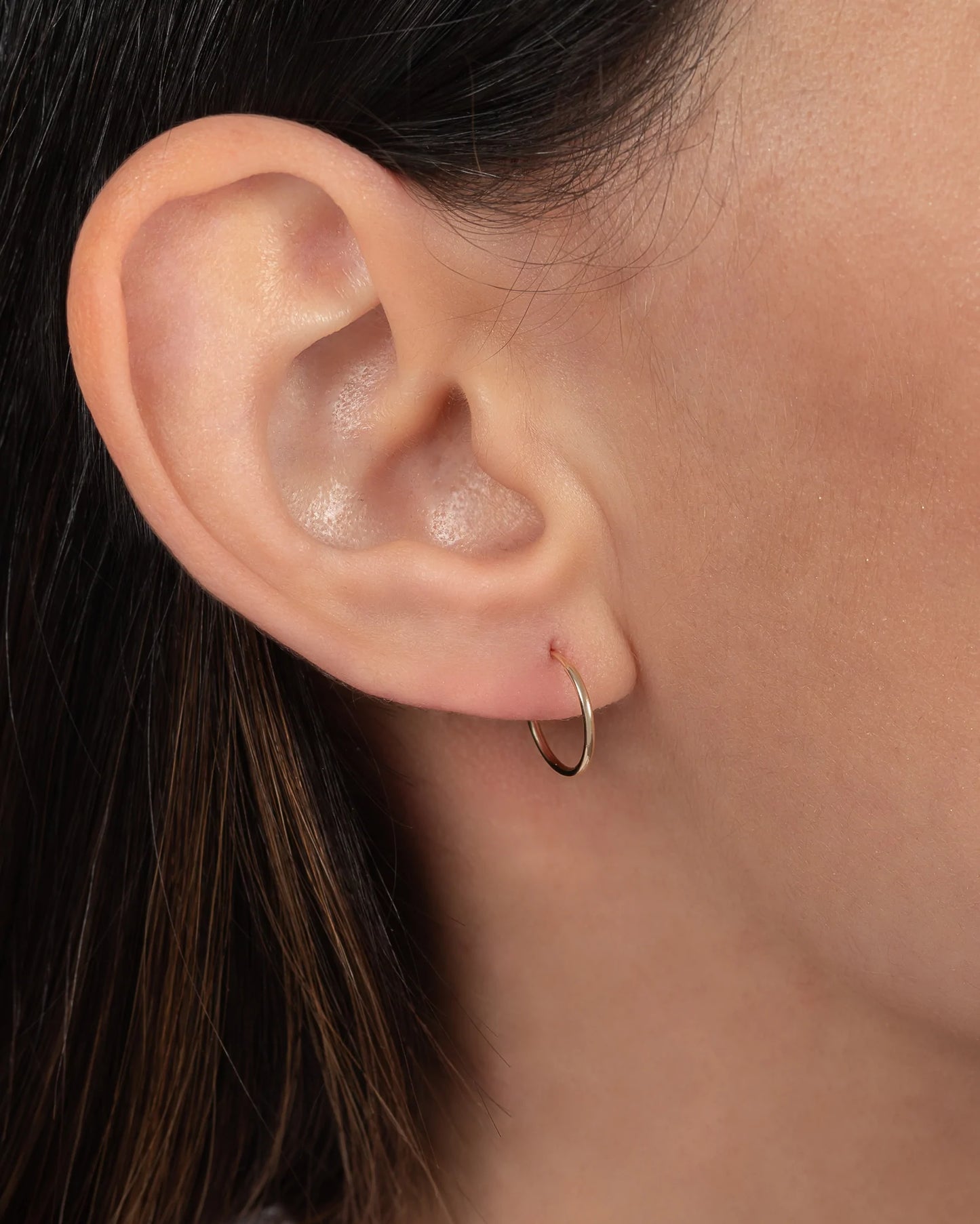 14K endless hoops