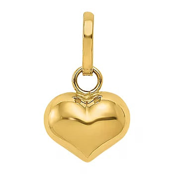14K Puff Heart pendant