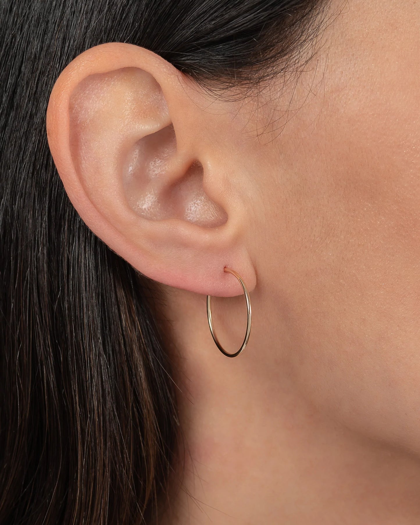 14K endless hoops