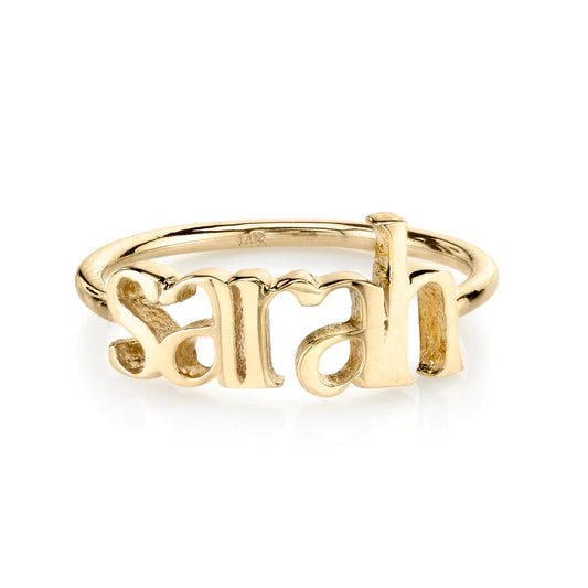 14K Custom Name Ring
